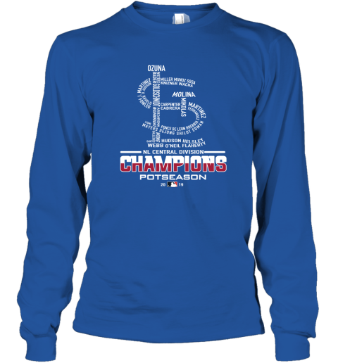 Funny st louis cardinals nl central ion champions postseason 2019 t shirt  01 Long Sleeve - Ateelove