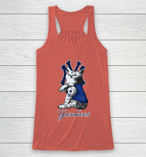 MLB Baseball My Cat Loves New York Yankees Racerback Tank 3