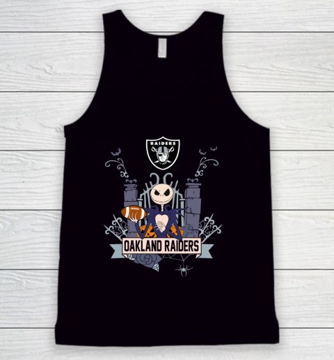 NFL Oakland Raiders Football Jack Skellington Halloween Tank Top