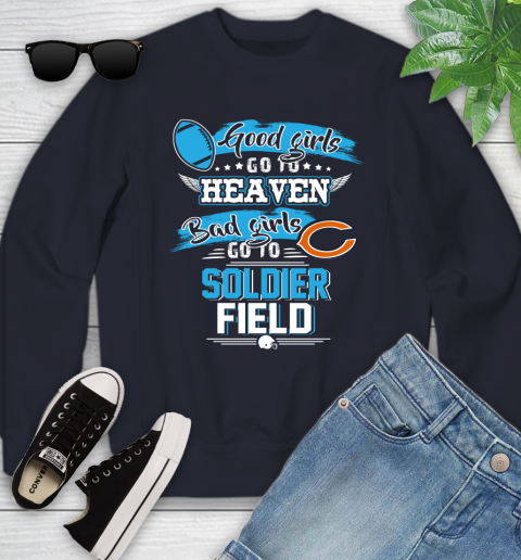 Chicago Bears NFL Bad Girls Go To Soldier Field Shirt Youth Sweatshirt 2