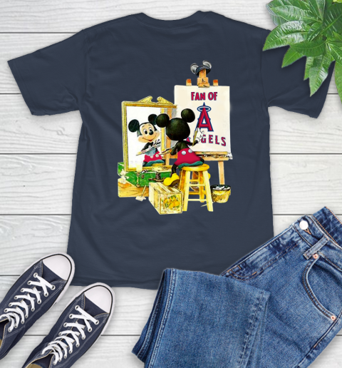 MLB Baseball Los Angeles Angels Mickey Drawing Shirt 3
