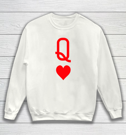 Queen Of Hearts Matching Couple Saint Valentine's Day Sweatshirt