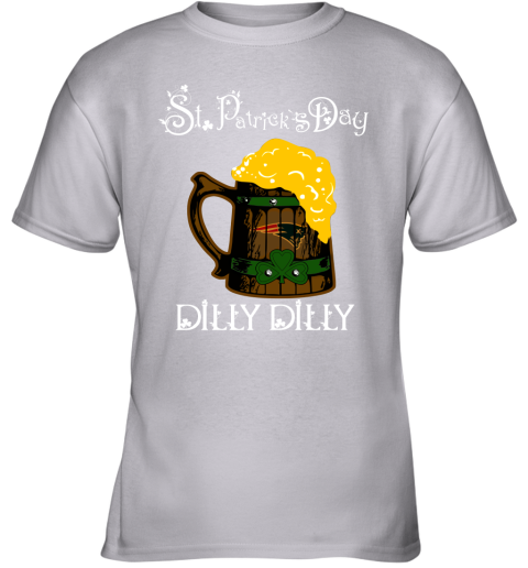 NFL New England Patriots St Patrick's Day Dilly Dilly Beer Football Sports zL0KJNDH68Q youth t shirt 26 95 151514 front sport grey