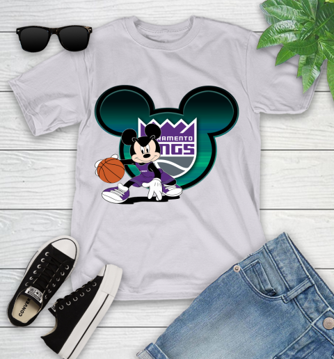 NBA Sacramento Kings Mickey Mouse Disney Basketball Youth T-Shirt 4