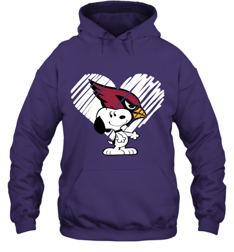 twlw happy christmas with arizona cardinals snoopy hoodie 23 front purple