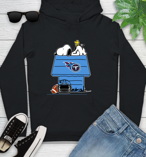 Tennessee Titans NFL Football Snoopy Woodstock The Peanuts Movie Youth Hoodie 2