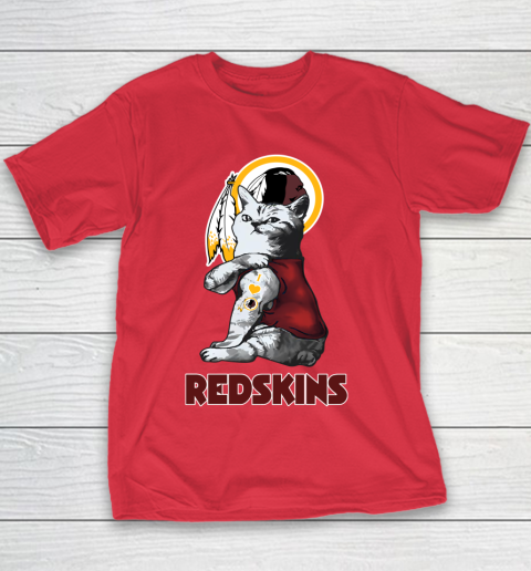 NFL Football My Cat Loves Washington Redskins Youth T-Shirt 7