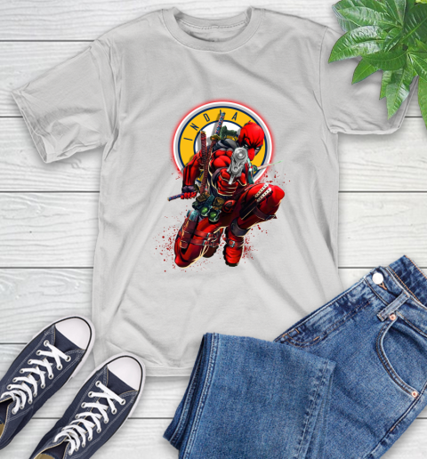 NBA Deadpool Marvel Comics Sports Basketball Indiana Pacers T-Shirt