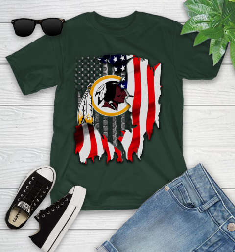 Washington Redskins NFL Football American Flag Youth T-Shirt 5