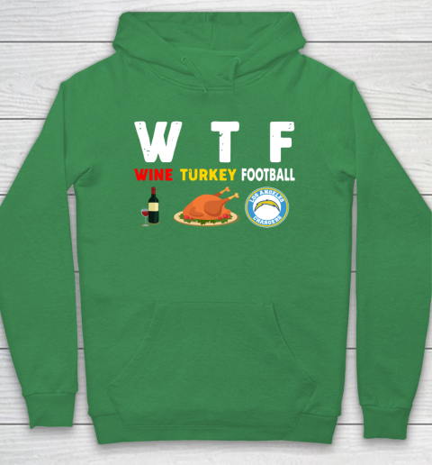 Los Angeles Chargers Giving Day WTF Wine Turkey Football NFL Hoodie 5