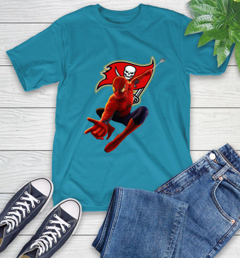 NFL Spider Man Avengers Endgame Football Tampa Bay Buccaneers T-Shirt 8