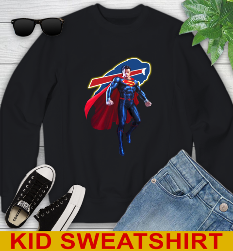 NFL Superman DC Sports Football Buffalo Bills Youth Sweatshirt 2