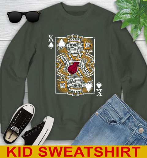 Miami Heat NBA Basketball The King Of Spades Death Cards Shirt Youth Sweatshirt 8