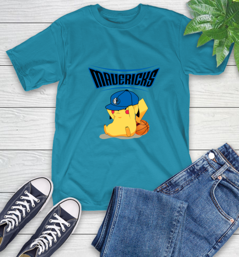 NBA Pikachu Basketball Sports Dallas Mavericks T-Shirt 8