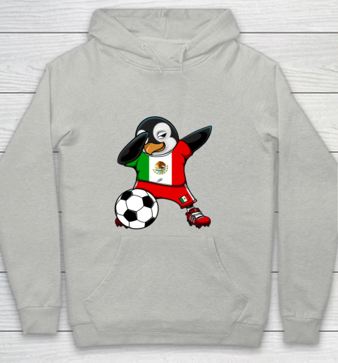 Dabbing Penguin Mexico Soccer Fans Jersey Football Lovers Youth Hoodie