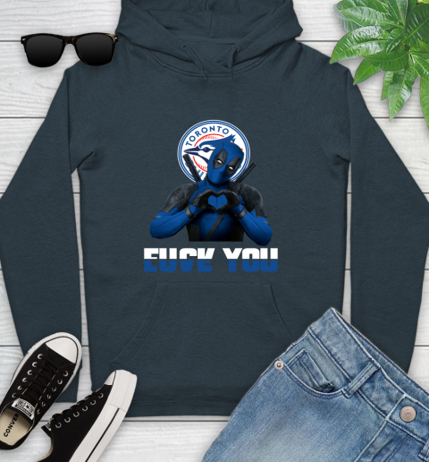MLB Toronto Blue Jays Deadpool Love You Fuck You Baseball Sports Youth Hoodie 10