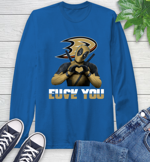 NHL Deadpool Love You Fuck You Hockey Sports Long Sleeve T-Shirt 10