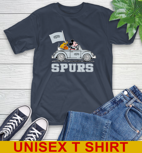 NBA Basketball San Antonio Spurs Pluto Mickey Driving Disney Shirt T-Shirt 4