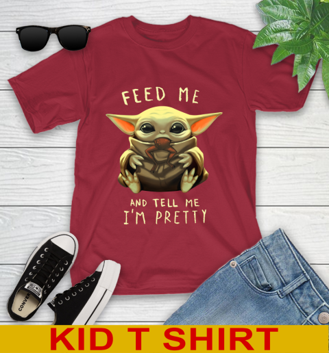 Feed Me And Tell Me I'm Pretty Baby Yoda Star Wars Shirts Youth T-Shirt 12