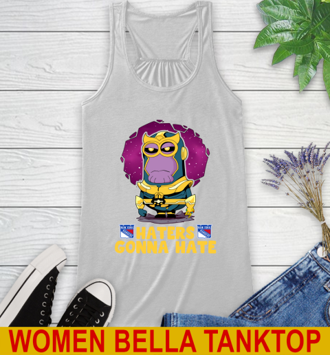 NHL Hockey New York Rangers Haters Gonna Hate Thanos Minion Marvel Shirt Racerback Tank