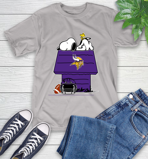 Minnesota Vikings NFL Football Snoopy Woodstock The Peanuts Movie T-Shirt 12