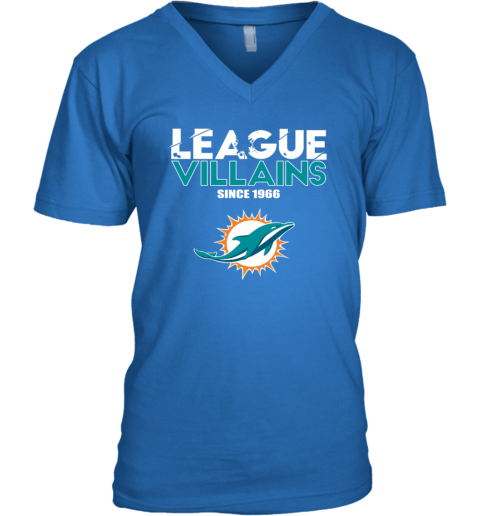 NFL League Villains Since 1966 Miami Dolphins V-Neck T-Shirt - Rookbrand