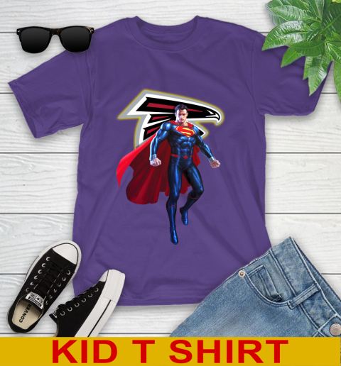 NFL Superman DC Sports Football Atlanta Falcons Youth T-Shirt 4