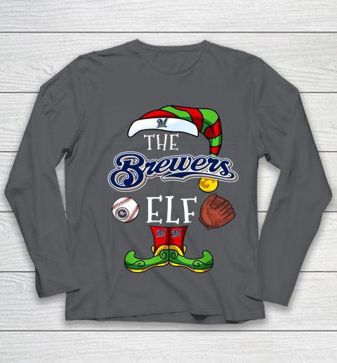 Milwaukee Brewers Christmas ELF Funny MLB Youth Long Sleeve 6