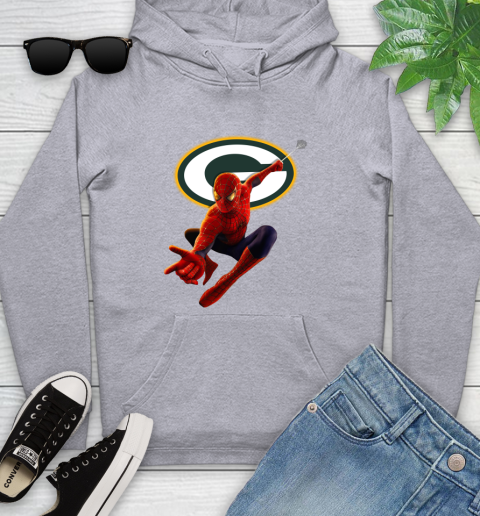 NFL Spider Man Avengers Endgame Football Green Bay Packers Youth Hoodie 6