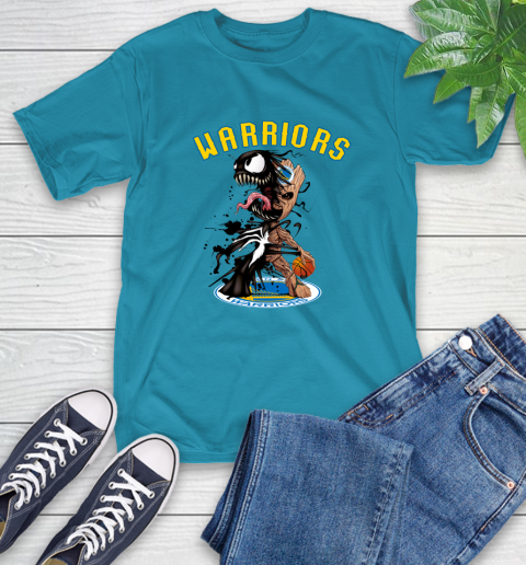 NBA Golden State Warriors Basketball Venom Groot Guardians Of The Galaxy T-Shirt 8
