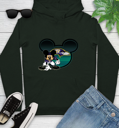 NFL Baltimore Ravens Mickey Mouse Disney Football T Shirt Youth Hoodie 13