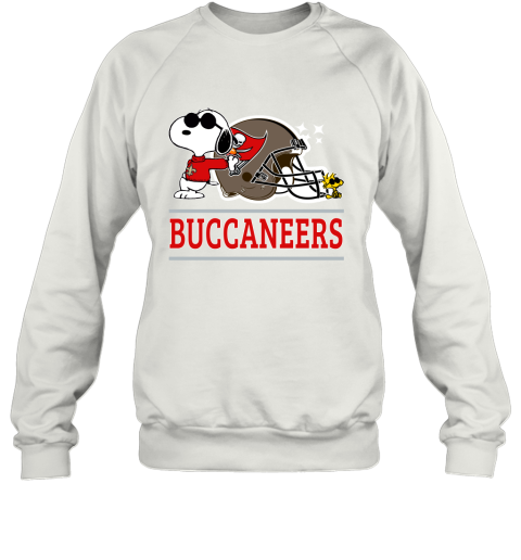 The Tampa Bay Buccaneers Joe Cool And Woodstock Snoopy Mashup Sweatshirt
