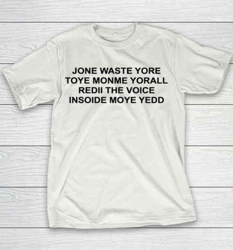 Jone Waste Yore Funny I Miss You Blink 182 Youth T-Shirt