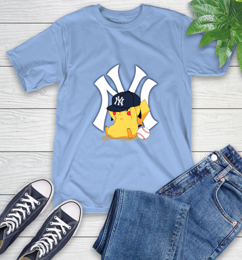MLB Pikachu Baseball Sports New York Yankees T-Shirt 11