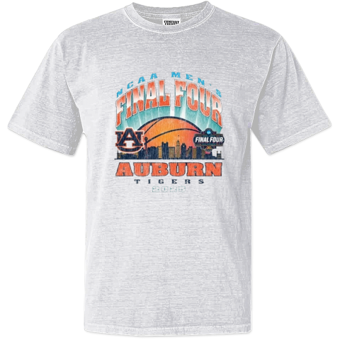 Auburn Final Four Shirt 2025 Ncaa Basketball Dyed Heavyweight T-Shirt