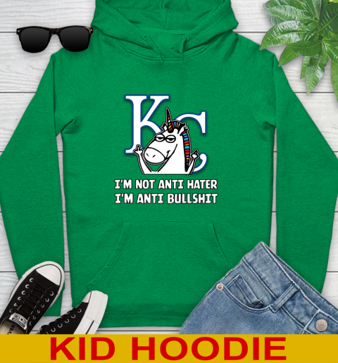 Los Angeles Angels MLB Baseball Unicorn I'm Not Anti Hater I'm Anti Bullshit (2) Youth Hoodie 8