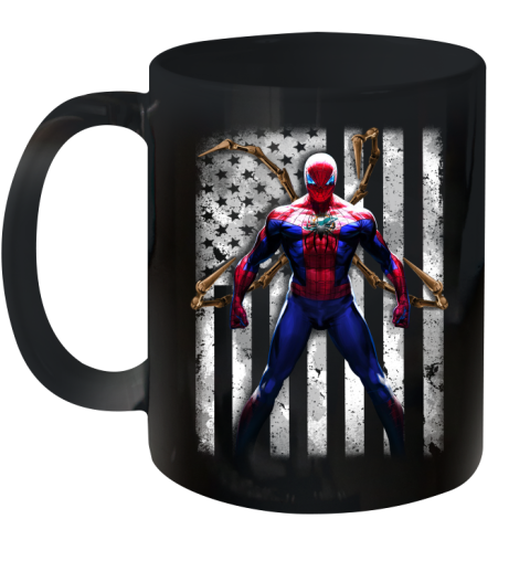 NFL Football Miami Dolphins Spider Man Avengers Marvel American Flag Shirt Ceramic Mug 11oz