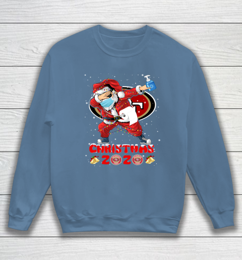 San Francisco 49ers Funny Santa Claus Dabbing Christmas 2020 NFL Sweatshirt 6