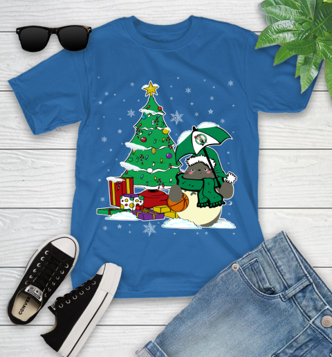 Boston Celtics NBA Basketball Cute Tonari No Totoro Christmas Sports Youth T-Shirt 12