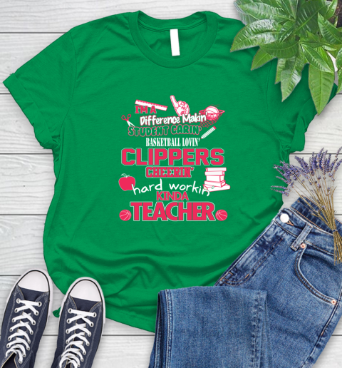 LA Clippers NBA I'm A Difference Making Student Caring Basketball Loving Kinda Teacher (1) Women's T-Shirt 9
