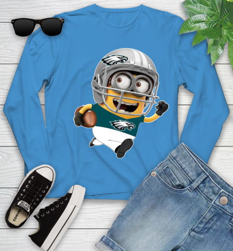 NFL Philadelphia Eagles Minions Disney Football Sports Youth Long Sleeve 7