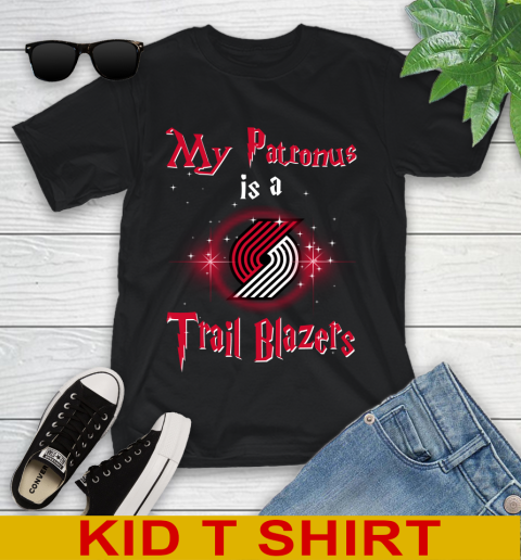 NBA Basketball Harry Potter My Patronus Is A Portland Trail Blazers Youth T-Shirt