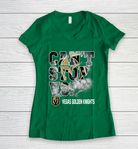 NHL Vegas Golden Knights Hockey Can't Stop Vs Women's V-Neck T-Shirt 3