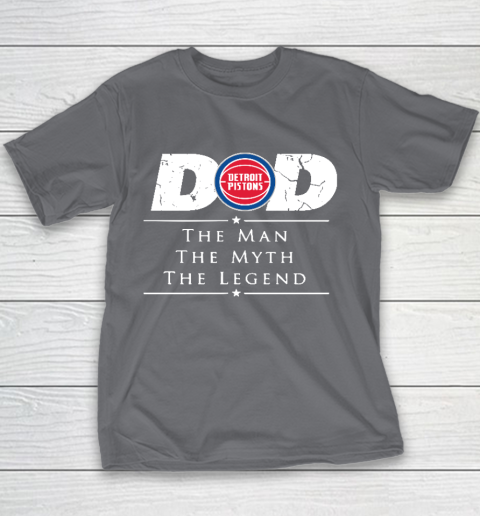 Detroit Pistons NBA Basketball Dad The Man The Myth The Legend Youth T-Shirt 5