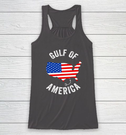 Gulf of USA America Funny Gulf of Mexico USA Flag Map July 4th Racerback Tank 6