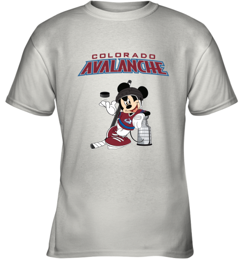 Mickey Colorado Avalanche With The Stanley Cup Hockey NHL Youth T-Shirt