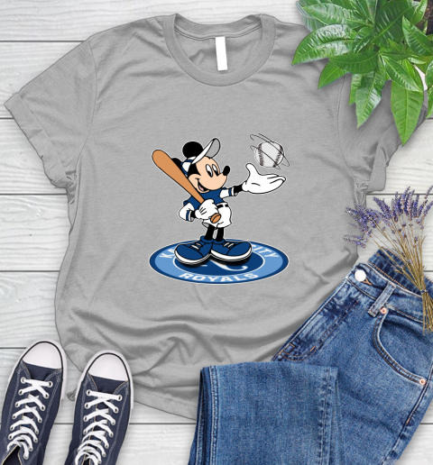 MLB Baseball Kansas City Royals Cheerful Mickey Disney Shirt Women's T-Shirt 5