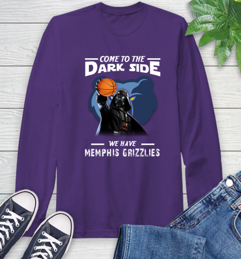 NBA Come To The Dark Side We Have Memphis Grizzlies Star Wars Darth Vader Basketball Long Sleeve T-Shirt 5