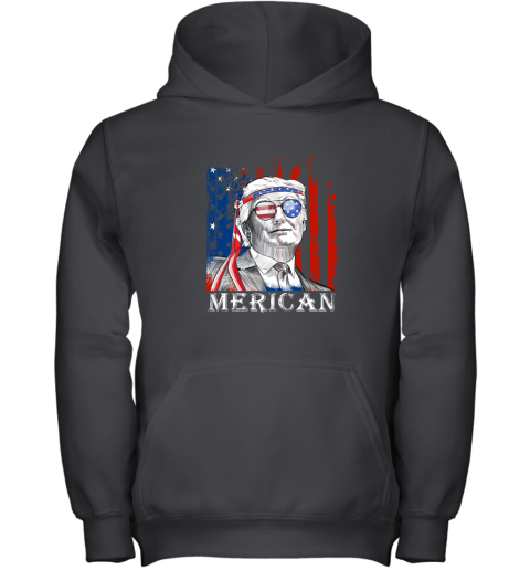 hoaf merica donald trump 4th of july american flag shirts youth hoodie 43 front black