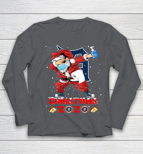 Detroit Tigers Funny Santa Claus Dabbing Christmas 2020 MLB Youth Long Sleeve 6